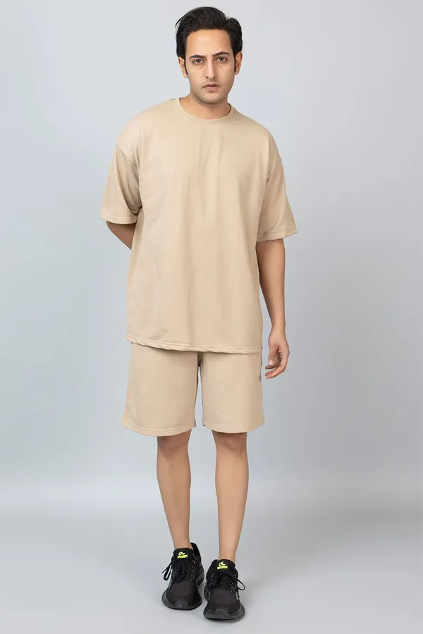 Beige_Cotton_Blend_Solid_Oversized_T-Shirt_For_Men