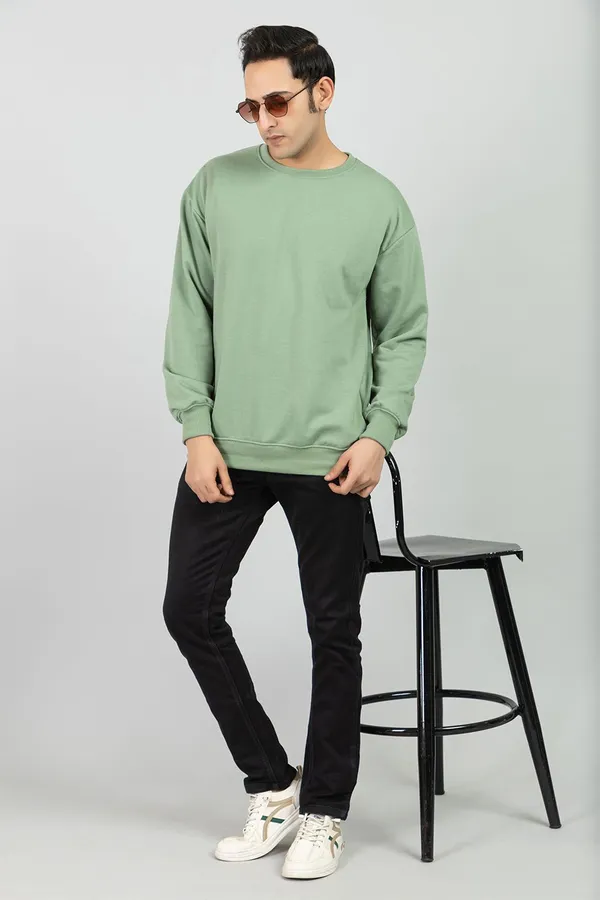 Green_Cotton_Blend_Solid_Comfort_Fit_SweatShirt_For_Men