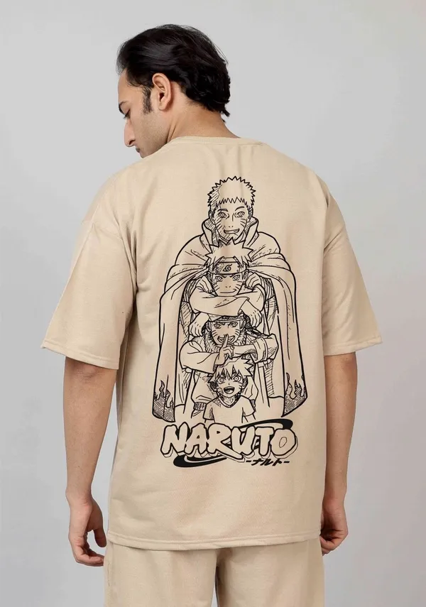 Beige_Pure_Cotton_Printed_Oversized_T-Shirt_For_Men