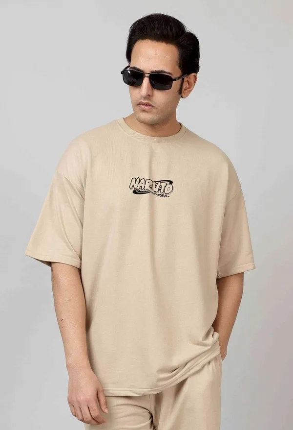 Beige_Pure_Cotton_Printed_Oversized_T-Shirt_For_Men