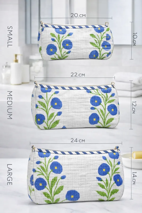 White_flower_Quilted_Cotton_Makeup_Pouches_–_Set_of_3