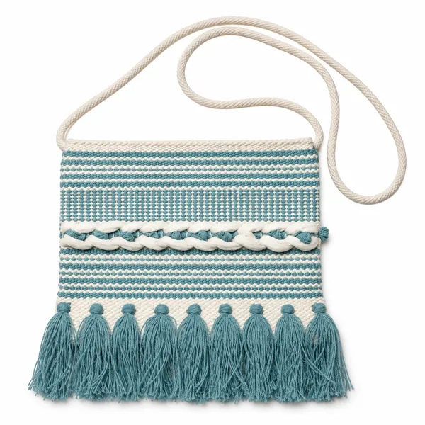 White_&_Blue_Fabric_Zipper_Sling_Bag_For_Girls