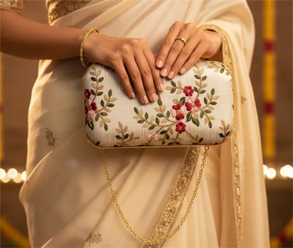 White_Fabric_Printed_Zipped_Sling_Bag_For_Women