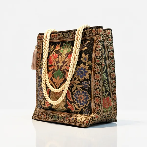 Multicolor_Silk_Zipper_Shoulder_Bag_For_Women