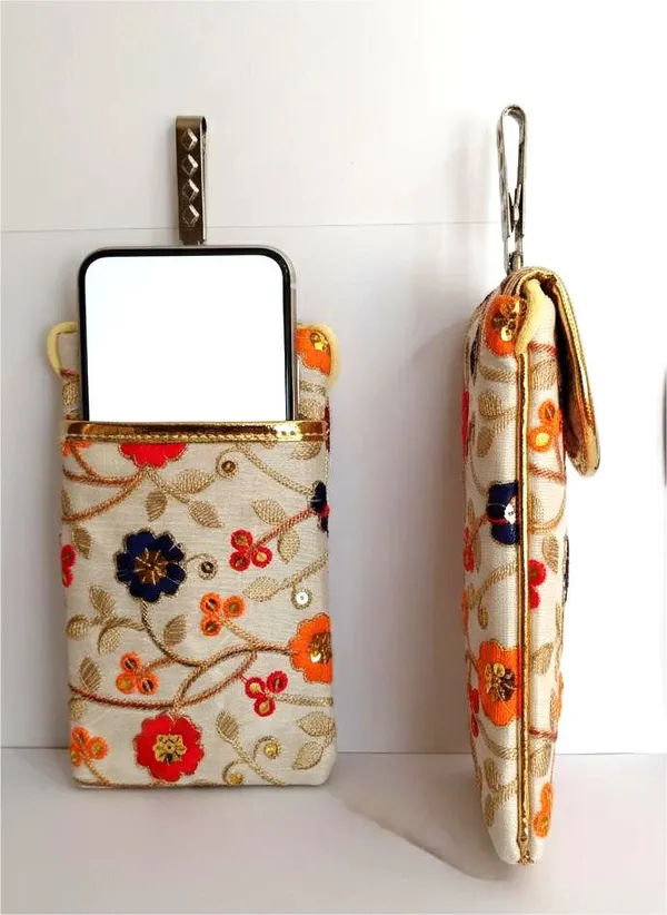Multicolor_Cotton_Zip,Buckle_Mobile_Pouch_For_Girls