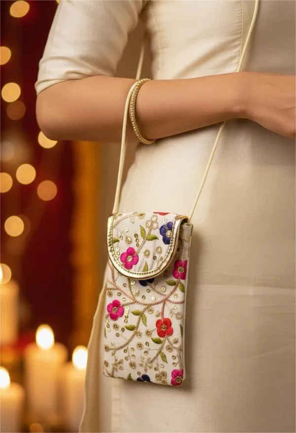 Multicolor_Cotton_Zip,Buckle_Mobile_Pouch_For_Girls