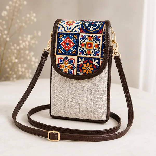 Premium_Women_Ethnic_Printed_Jute_Mobile_Sling_Bag_with_Adjustable_Strap