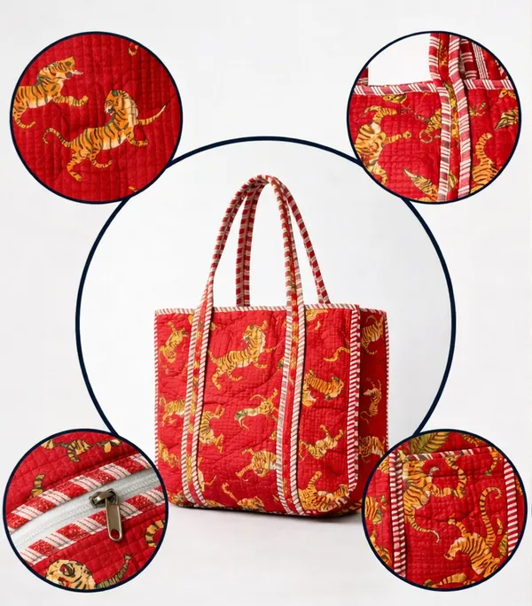 Red_Jungle_Quilted_Cotton_Printed_Shoulder_Bag_For_Women