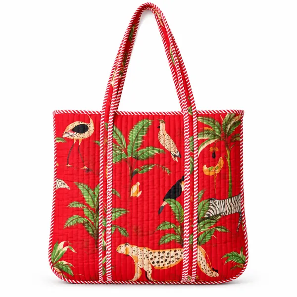 Red_Jungle_Quilted_Cotton_Printed_Shoulder_Bag_For_Women