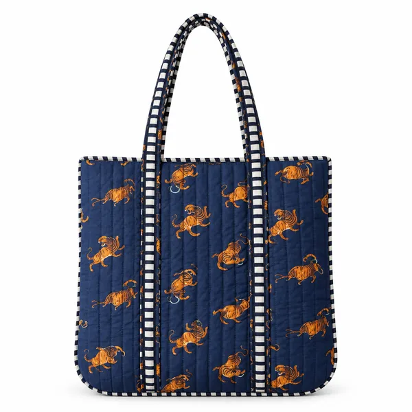 Navy_Blue_Quilted_Cotton_Printed_Shoulder_Bag_For_Women