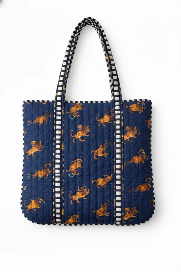Navy_Blue_Quilted_Cotton_Printed_Shoulder_Bag_For_Women