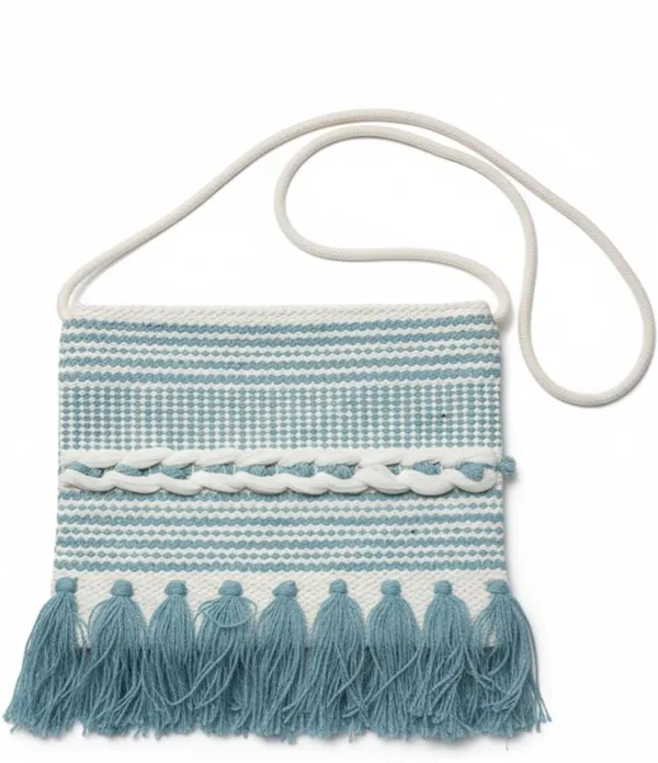 White_&_Blue_Fabric_Zipper_Sling_Bag_For_Girls