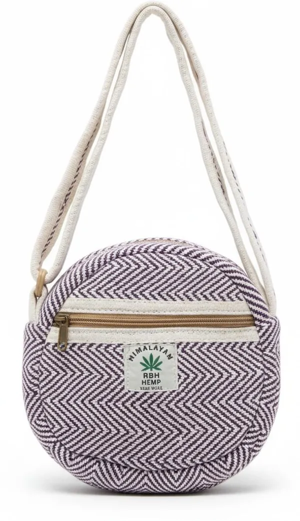White_&_Brown_Cotton_Zipper_Sling_Bag_For_Girls