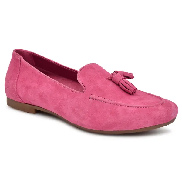Pink_Genuine_Leather_Casual_Loafers_For_Women