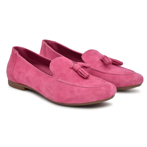 Pink_Genuine_Leather_Casual_Loafers_For_Women