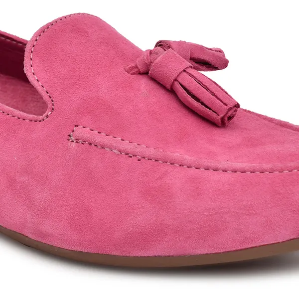 Pink_Genuine_Leather_Casual_Loafers_For_Women