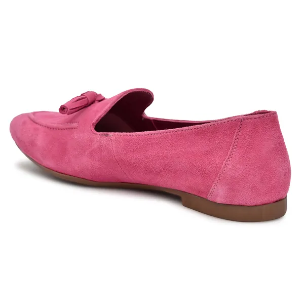 Pink_Genuine_Leather_Casual_Loafers_For_Women