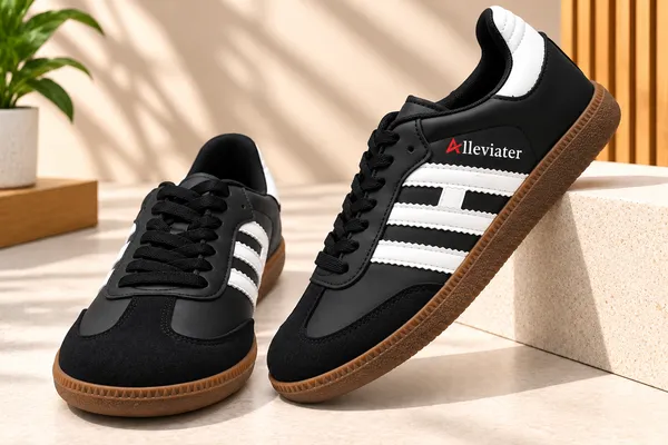 Alleviater_Unisex_Black_Retro_Sneakers_with_Beige_Suede_Accents_&_Brown_Gum_Sole
