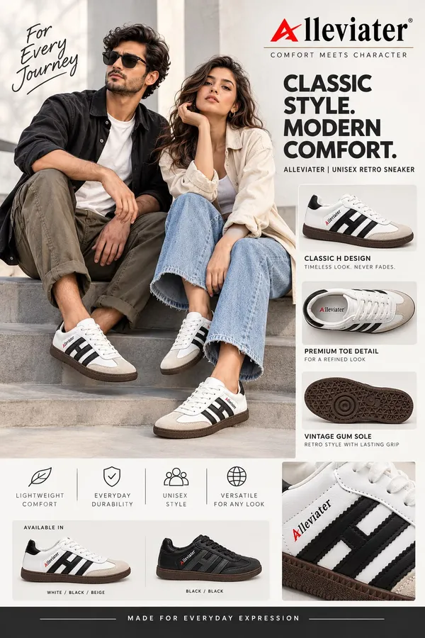 Alleviater_Unisex_White_&_Black_Retro_Sneakers_with_Beige_Suede_Accents_&_Brown_Gum_Sole