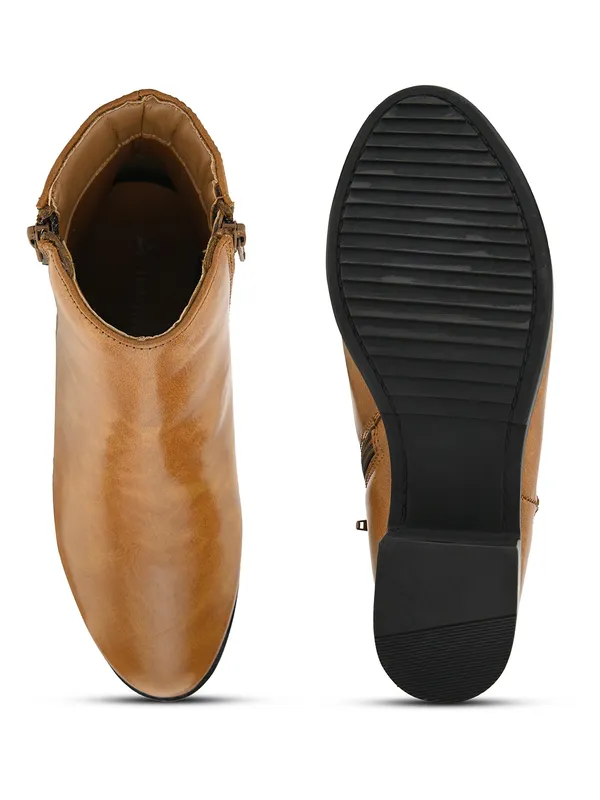 Beige_Synthetic_Leather_Ankle_Length_Boots_For_Women