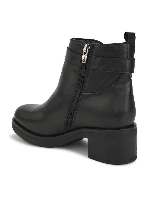 Black_Synthetic_Leather_Ankle_Boots_For_Women