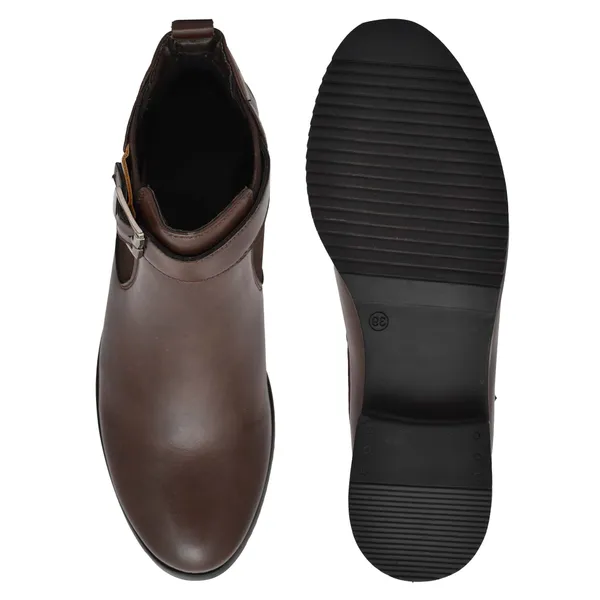 Brown_Genuine_Leather_Buckel_Boot_for_Women