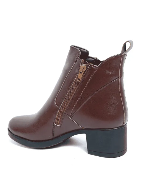 Brown_Genuine_Leather_zip_Boot_for_Women