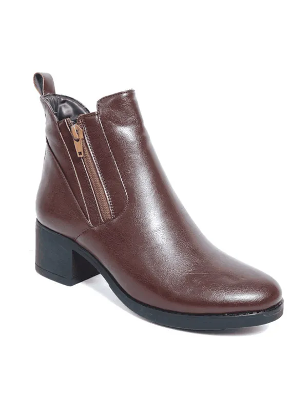 Brown_Genuine_Leather_zip_Boot_for_Women