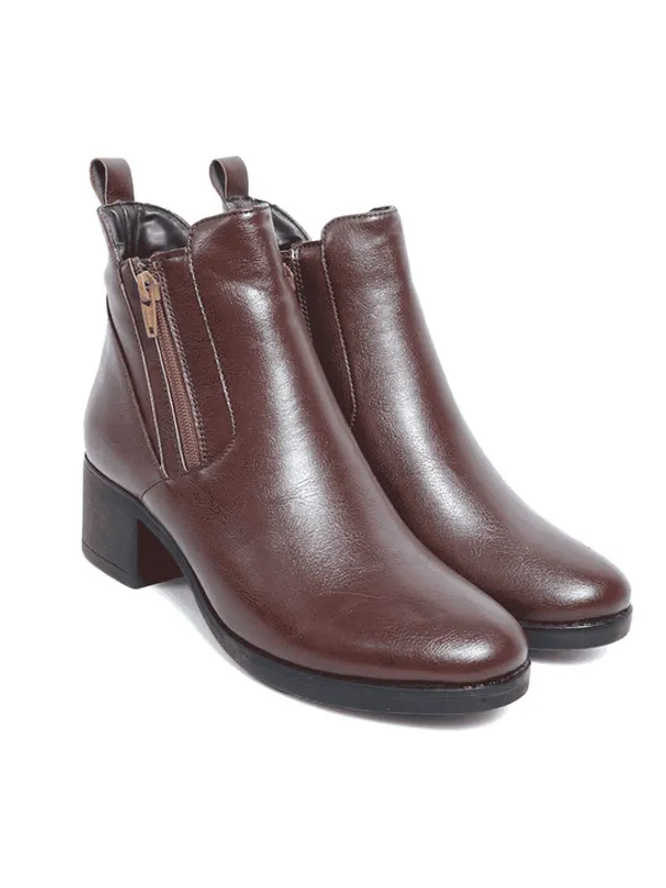 Brown_Genuine_Leather_zip_Boot_for_Women