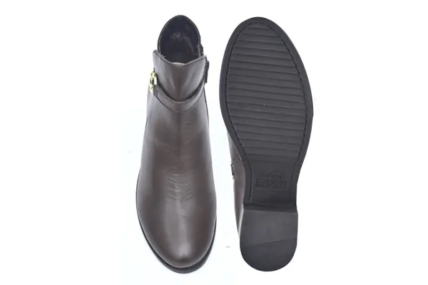 Brown__Genuine_Leather__Ankle_Length_Boots_For_Women