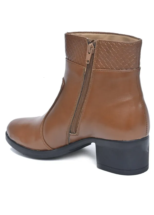 Tan_Synthetic_Leather_Casual_Boots_For_Women
