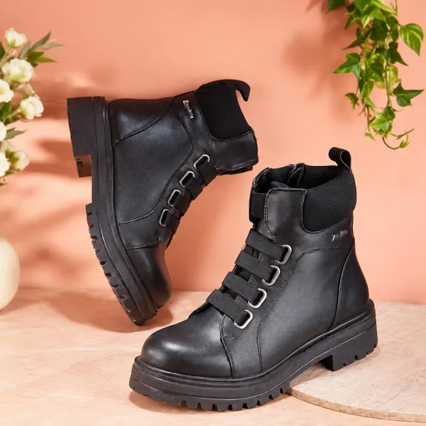 Black_Synthetic_Leather_Heeled_Ankle_Length_Regular_Boots_For_Women
