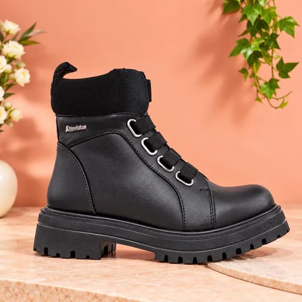 Black_Synthetic_Leather_Heeled_Ankle_Length_Regular_Boots_For_Women