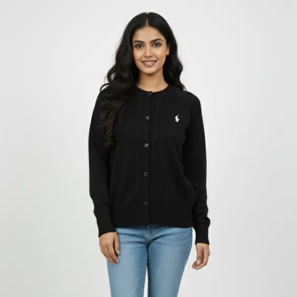 Black_Korean_Knitting_Premium_&_Elegant_Cardigan_For_Women