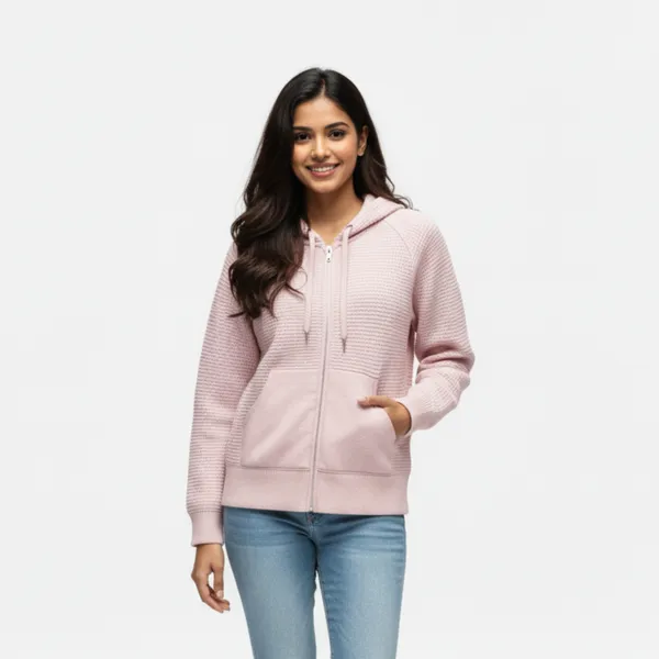 Baby_Pink_Korean_Knitting_Premium_&_Elegant_Hoodie_For_Women