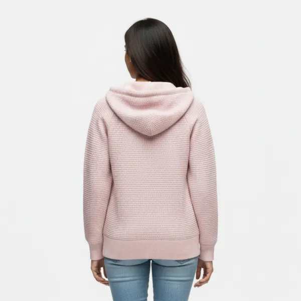 Baby_Pink_Korean_Knitting_Premium_&_Elegant_Hoodie_For_Women
