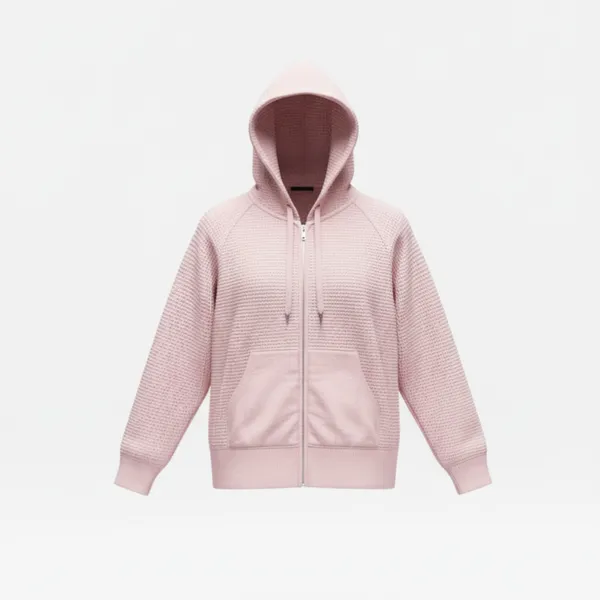 Baby_Pink_Korean_Knitting_Premium_&_Elegant_Hoodie_For_Women