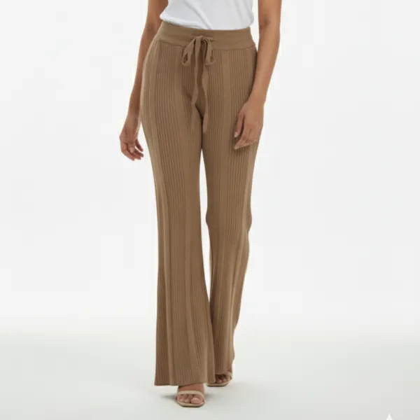 Dark_Beige_Korean_Knitting_Premium_&_Elegant_Trousers_For_Women