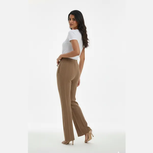 Dark_Beige_Korean_Knitting_Premium_&_Elegant_Trousers_For_Women