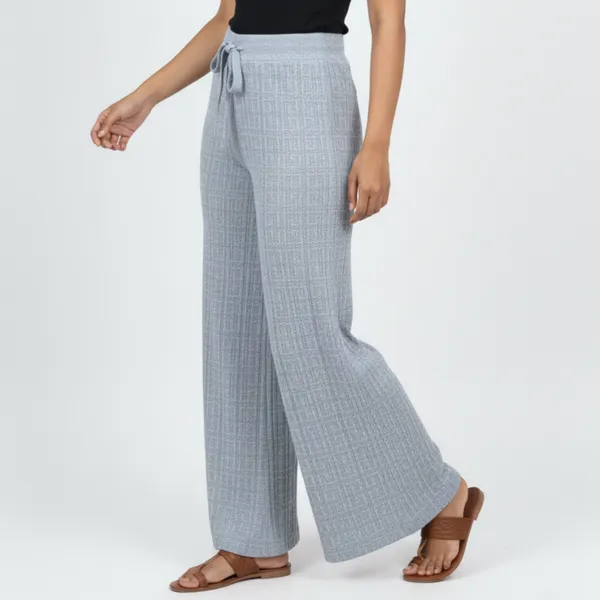 Light_Blue_&_Gray_Korean_Knitting_Premium_&_Elegant_Trousers_For_Women