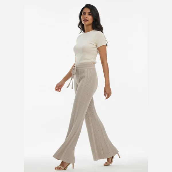 Beige_Korean_Knitting_Premium_&_Elegant_Trousers_For_Women