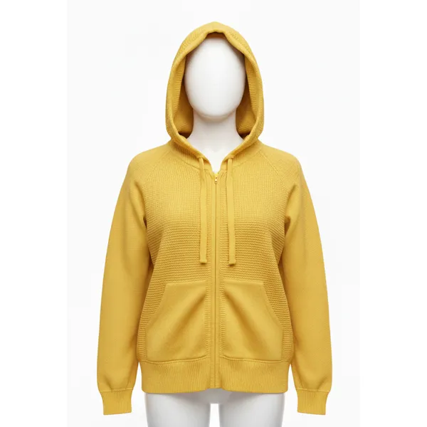 Yellow_Korean_Knitting_Premium_&_Elegant_Hoodie_For_Women