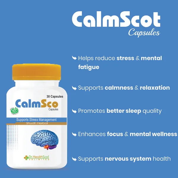 CalmScot_Capsules_—_Herbal_Support_for_Stress_Management_&_Mental_Relaxation._Helps_reduce_stress,_promote_calmness,_support_better_sleep_&_maintain_emotional_wellness_naturally._____100%_Herbal_formula__|_No_added_Sugar_|_No_side_Effects__
