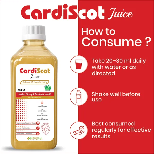 CARDISCOT_Juice_—_Advanced_Ayurvedic_Heart_Wellness_Formula_specially_crafted_to_support_healthy_heart_function,_circulation_&_cardiovascular_wellness_naturally._Enriched_with_powerful_herbal_ingredients_that_help_maintain_healthy_blood_flow,_support_energy_levels,_reduce_weakness_and_promote_an_active,_stress-free_lifestyle_for_complete_heart_care._100%_Herbal_formula__|_No_added_Sugar_|_No_side_Effects