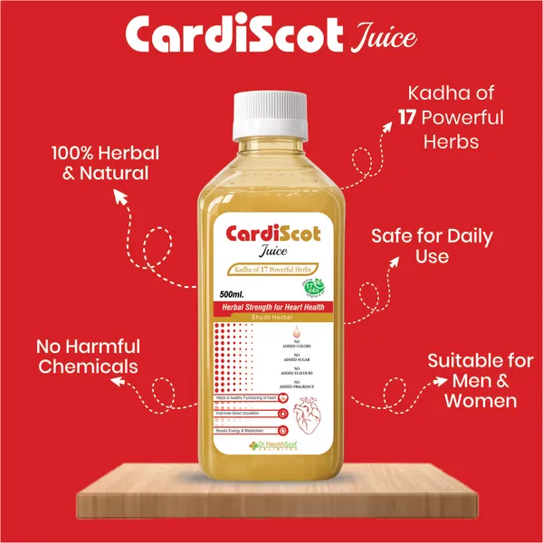 CARDISCOT_Juice_—_Advanced_Ayurvedic_Heart_Wellness_Formula_specially_crafted_to_support_healthy_heart_function,_circulation_&_cardiovascular_wellness_naturally._Enriched_with_powerful_herbal_ingredients_that_help_maintain_healthy_blood_flow,_support_energy_levels,_reduce_weakness_and_promote_an_active,_stress-free_lifestyle_for_complete_heart_care._100%_Herbal_formula__|_No_added_Sugar_|_No_side_Effects