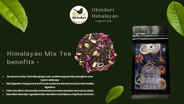 Ghinduri_Himalayan_Mix_Herbal_Tea,_Natural_Mountain_Blend,_Black_Resealable_Pouch_50g