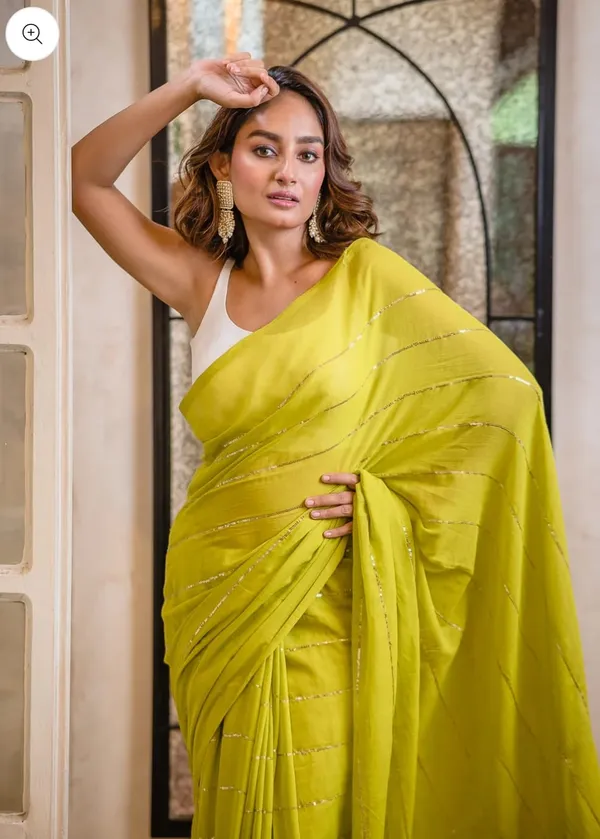 Green_Mul_Cotton_Saree_With_Blouse_Piece_For_Women