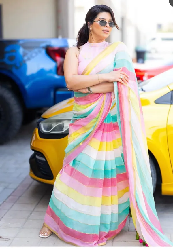 Multicolour_Mul_Cotton_Saree_With_Blouse_Piece_For_Women
