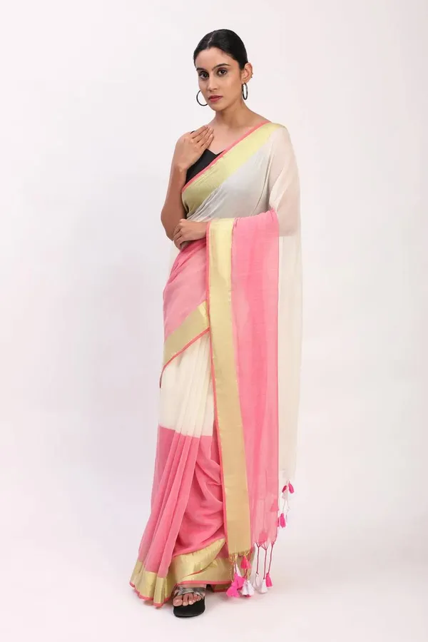 Multicolour_Mul_Cotton_Saree_With_Blouse_Piece_For_Women