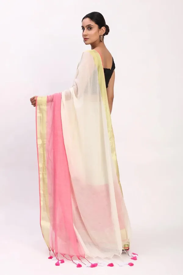 Multicolour_Mul_Cotton_Saree_With_Blouse_Piece_For_Women